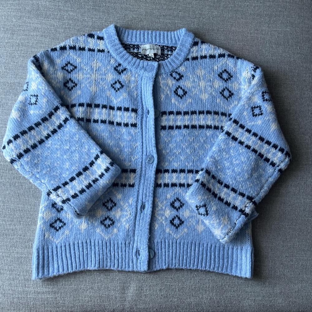 Brand New: Freshman1996 Light Blue and Navy Women’s Knit Sweater Size Medium